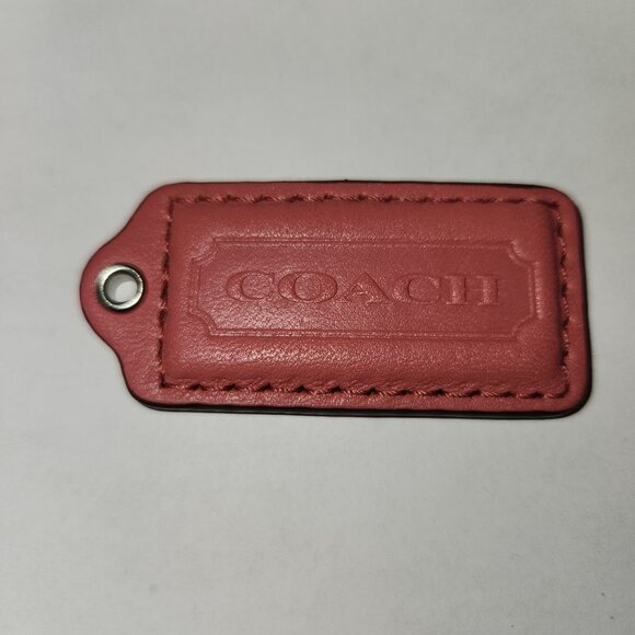 Coach Dusty Pink Coral Leather Hangtag - Picture 3 of 5